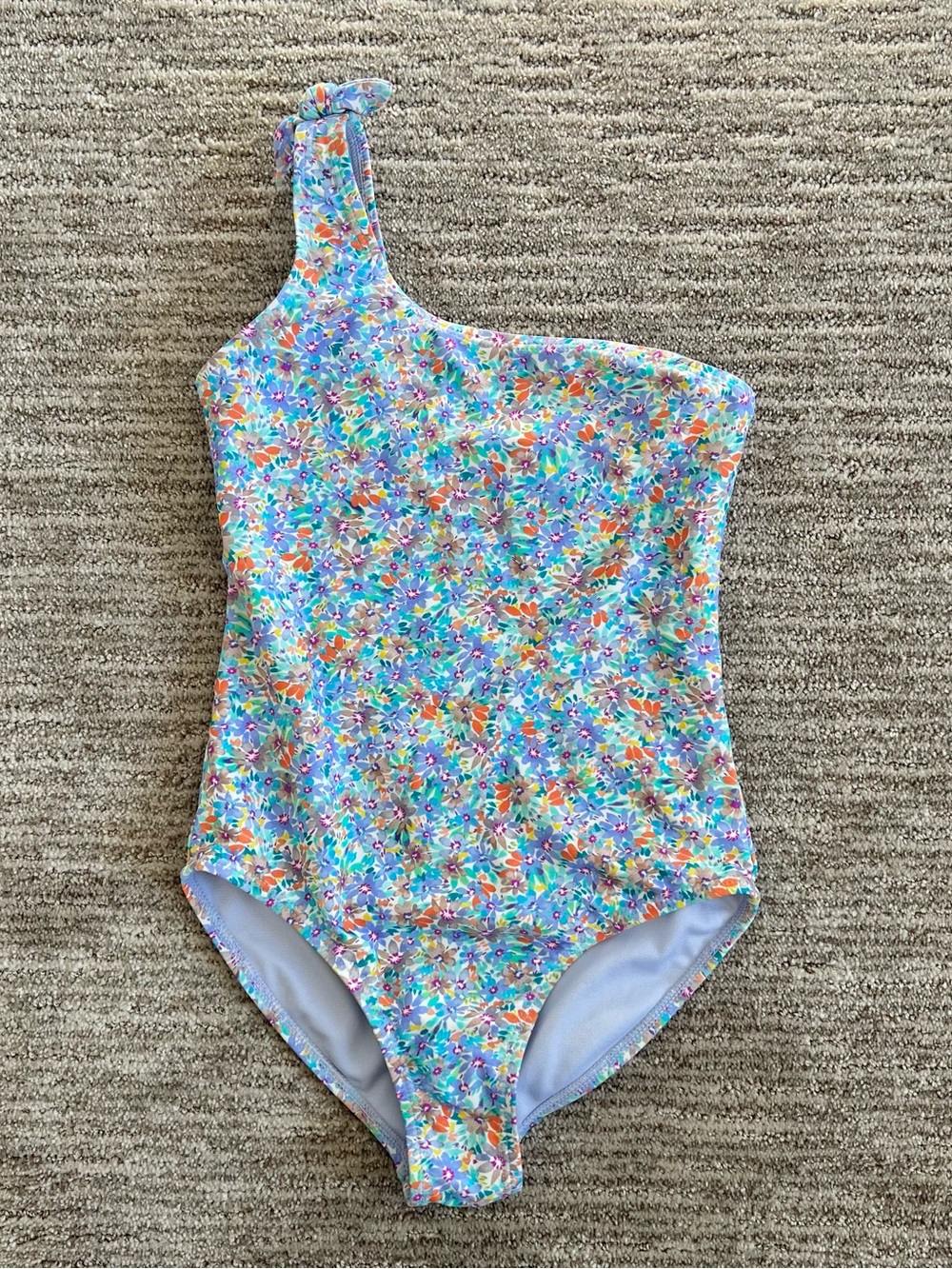 Raisins Girls Floral One Strap Swimsuit Size 8